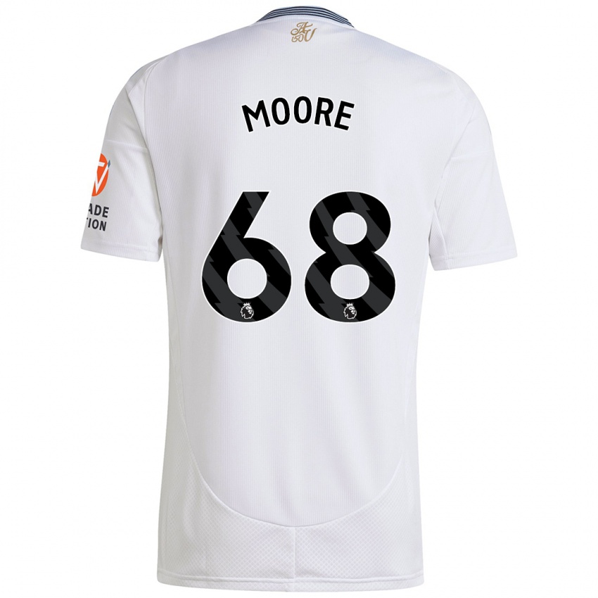 גברים Kobei Moore #68 לָבָן הרחק ג'רזי 2024/25 חולצה קצרה