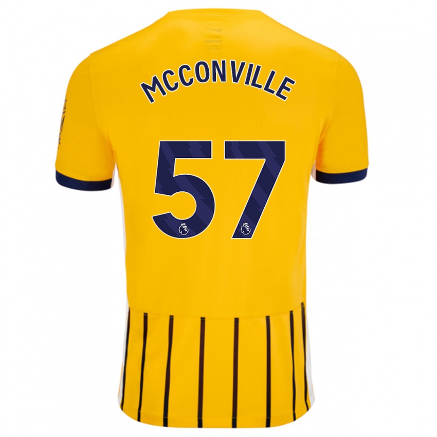 גברים Ruairi Mcconville #57 פסי סיכה כחולים זהב הרחק ג'רזי 2024/25 חולצה קצרה