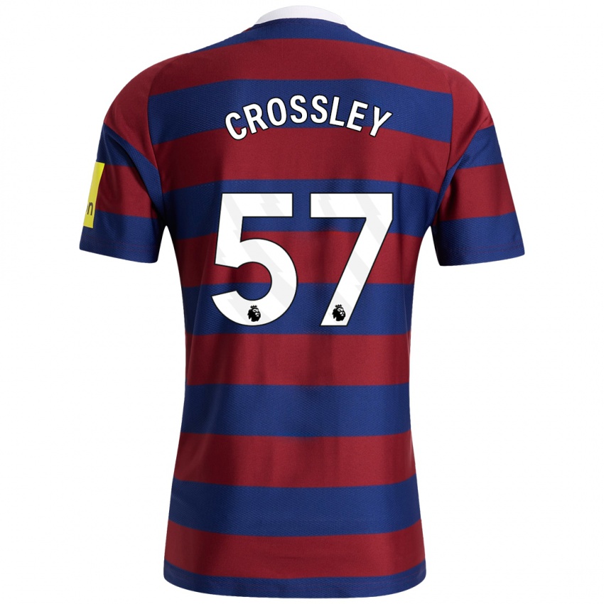 גברים Kyle Crossley #57 כחול כהה בורדו הרחק ג'רזי 2024/25 חולצה קצרה