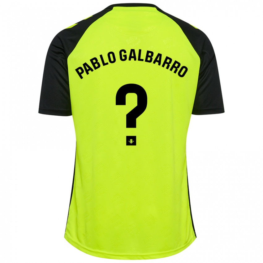 גברים Juan Pablo Galbarro #0 שחור ניאון צהוב הרחק ג'רזי 2024/25 חולצה קצרה