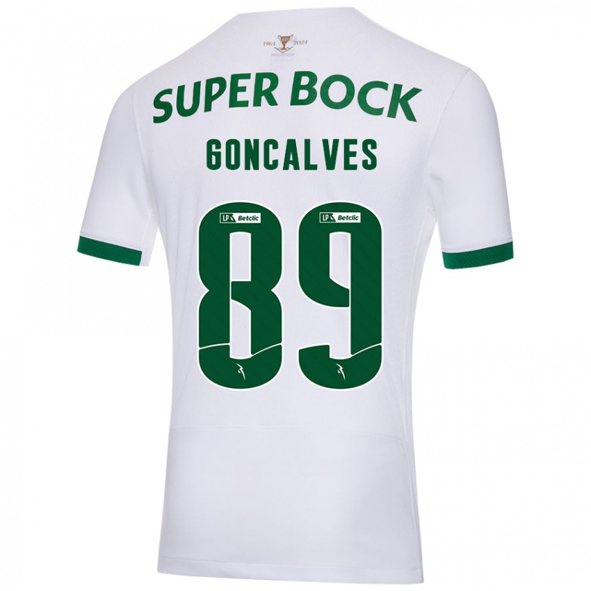 גברים Andre Goncalves #89 ירוק לבן הרחק ג'רזי 2024/25 חולצה קצרה