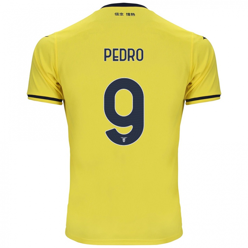 גברים Pedro #9 צָהוֹב הרחק ג'רזי 2024/25 חולצה קצרה