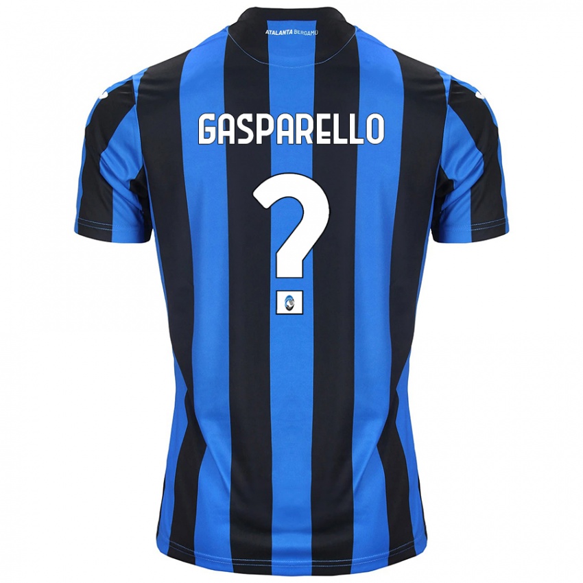 ילדים Francesco Gasparello #0 כחול שחור ג'רזי ביתית 2024/25 חולצה קצרה