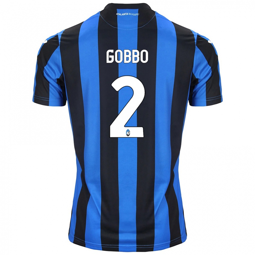 ילדים Luca Gobbo #2 כחול שחור ג'רזי ביתית 2024/25 חולצה קצרה