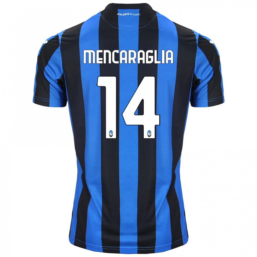 ילדים Filippo Mencaraglia #14 כחול שחור ג'רזי ביתית 2024/25 חולצה קצרה