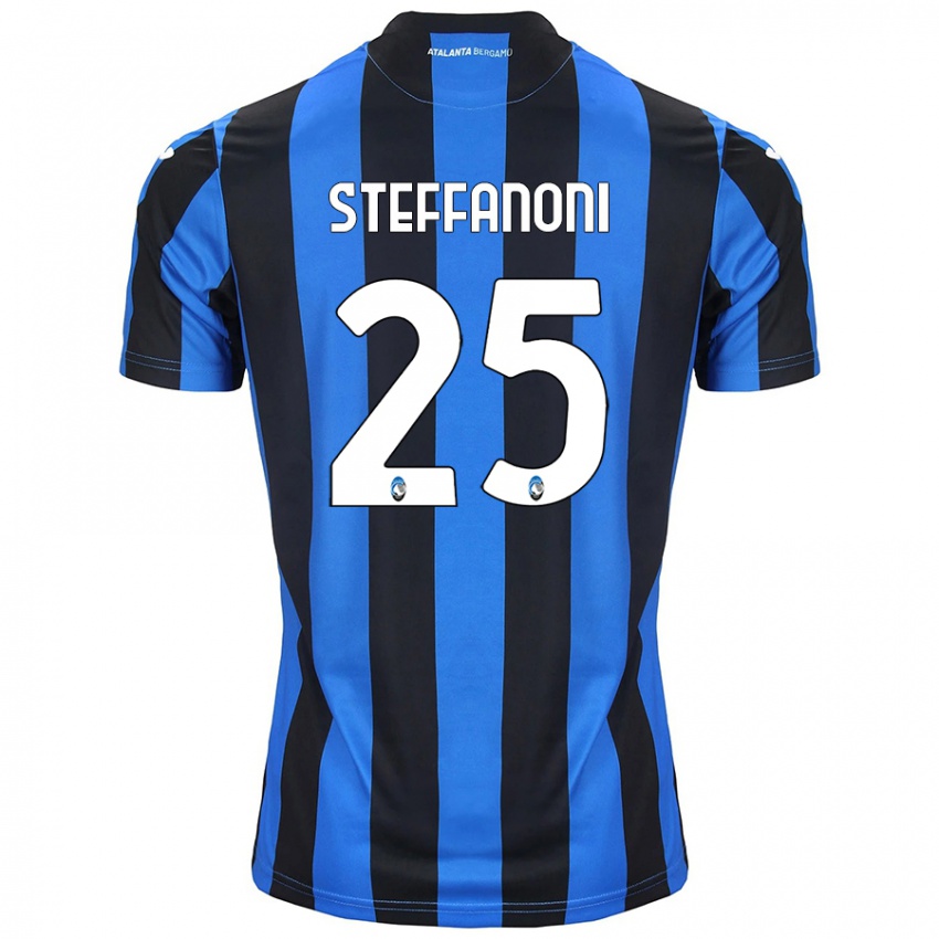 ילדים Federico Steffanoni #25 כחול שחור ג'רזי ביתית 2024/25 חולצה קצרה