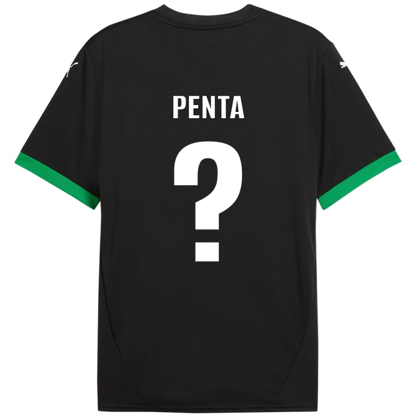 ילדים Mattia Penta #0 שחור ירוק כהה ג'רזי ביתית 2024/25 חולצה קצרה