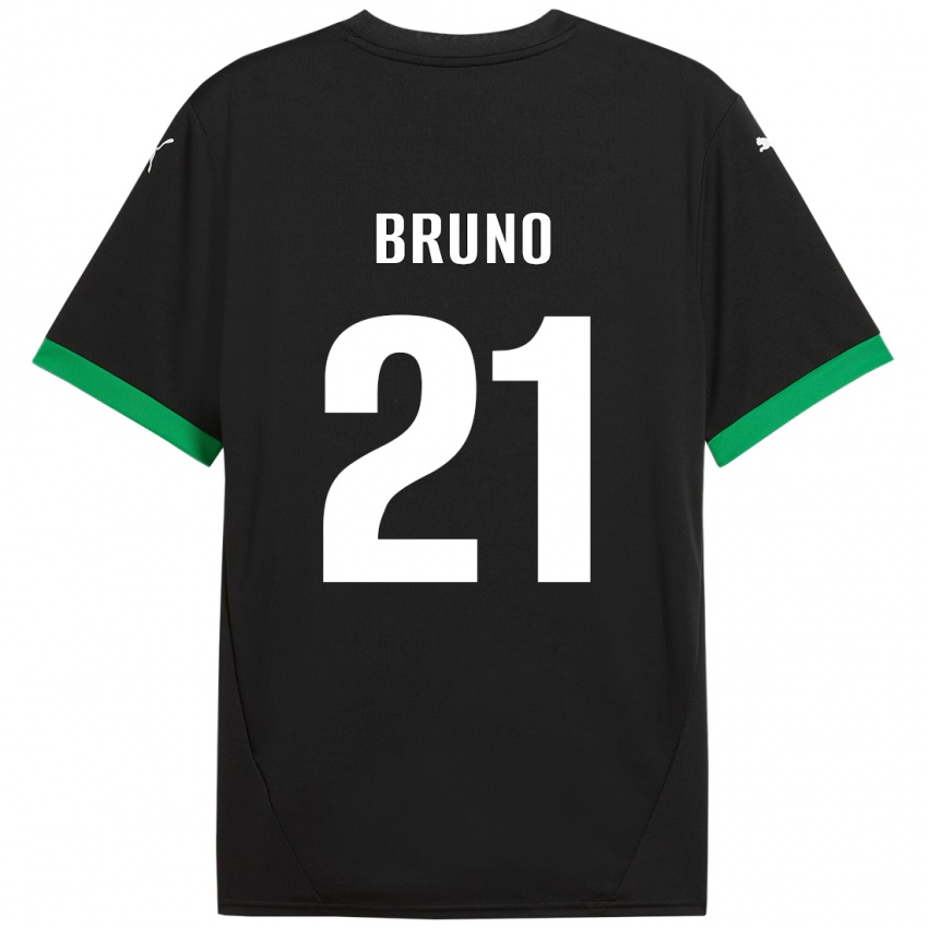 ילדים Kevin Bruno #21 שחור ירוק כהה ג'רזי ביתית 2024/25 חולצה קצרה