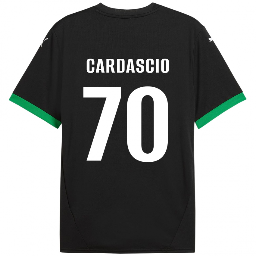 ילדים Alessandro Cardascio #70 שחור ירוק כהה ג'רזי ביתית 2024/25 חולצה קצרה