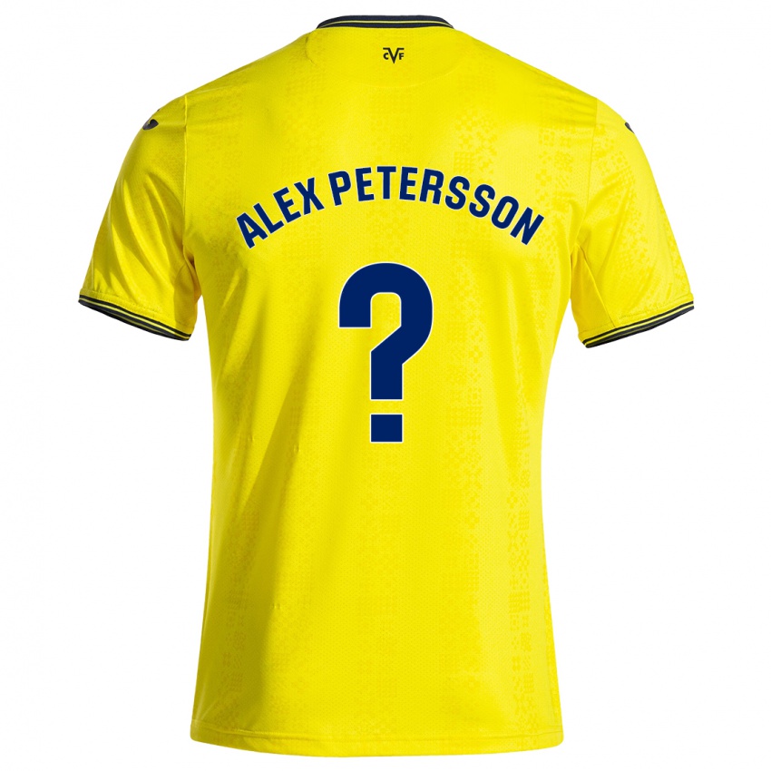 ילדים Max Alex Petersson #0 צהוב שחור ג'רזי ביתית 2024/25 חולצה קצרה