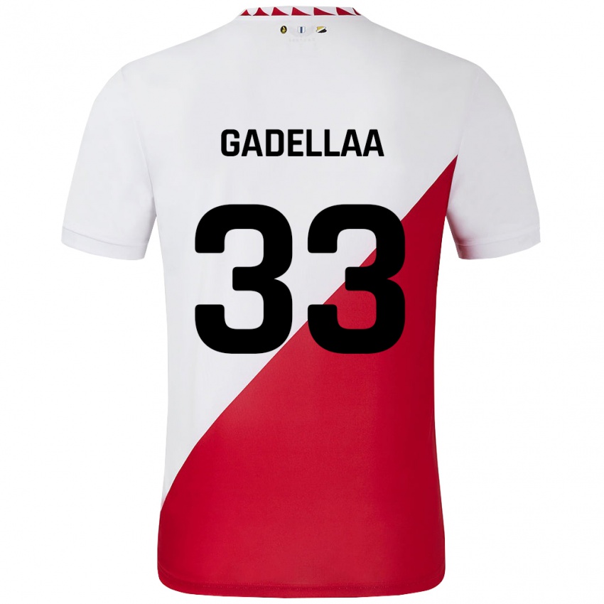 ילדים Kevin Gadellaa #33 לבן אדום ג'רזי ביתית 2024/25 חולצה קצרה