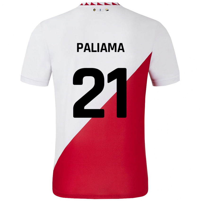 ילדים Joni Paliama #21 לבן אדום ג'רזי ביתית 2024/25 חולצה קצרה