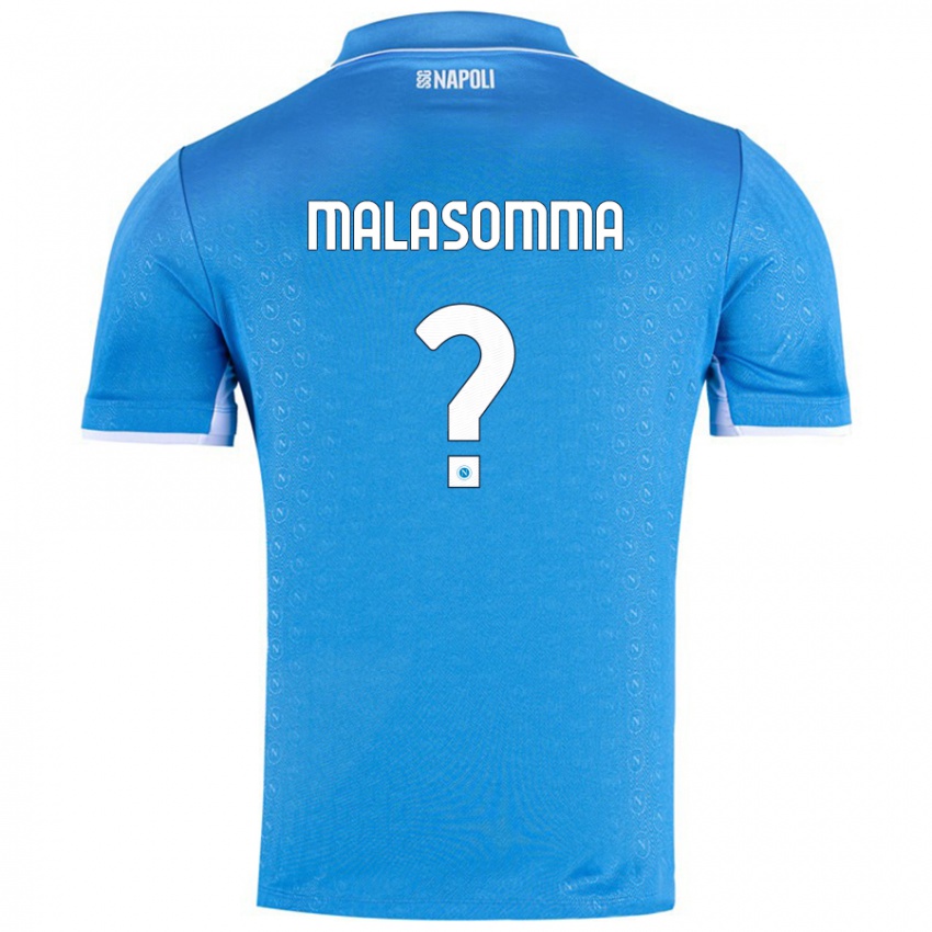 ילדים Matteo Malasomma #0 שמיים כחולים ג'רזי ביתית 2024/25 חולצה קצרה