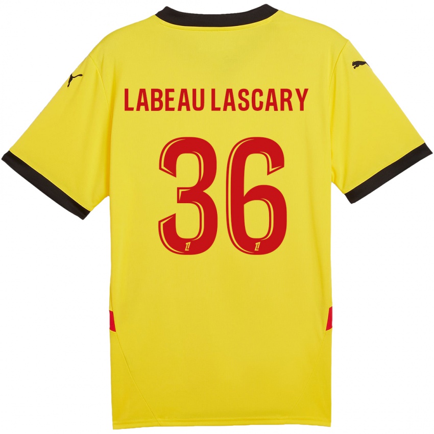 ילדים Rémy Labeau Lascary #36 צהוב אדום ג'רזי ביתית 2024/25 חולצה קצרה