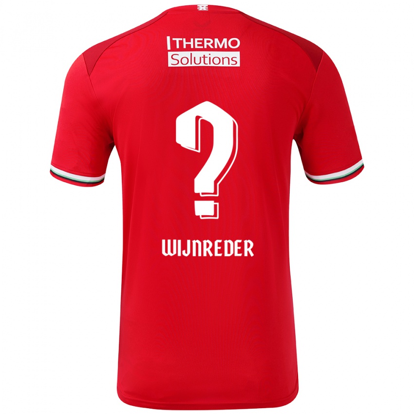 ילדים Jeppe Wijnreder #0 אדום לבן ג'רזי ביתית 2024/25 חולצה קצרה