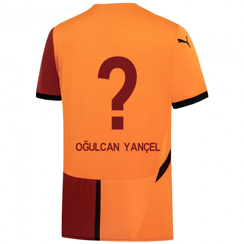 ילדים Necati Oğulcan Yançel #0 צהוב אדום ג'רזי ביתית 2024/25 חולצה קצרה