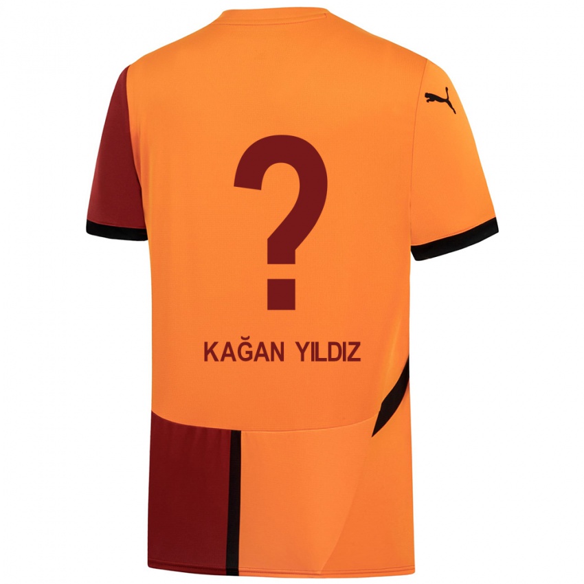 ילדים Onur Kağan Yıldız #0 צהוב אדום ג'רזי ביתית 2024/25 חולצה קצרה