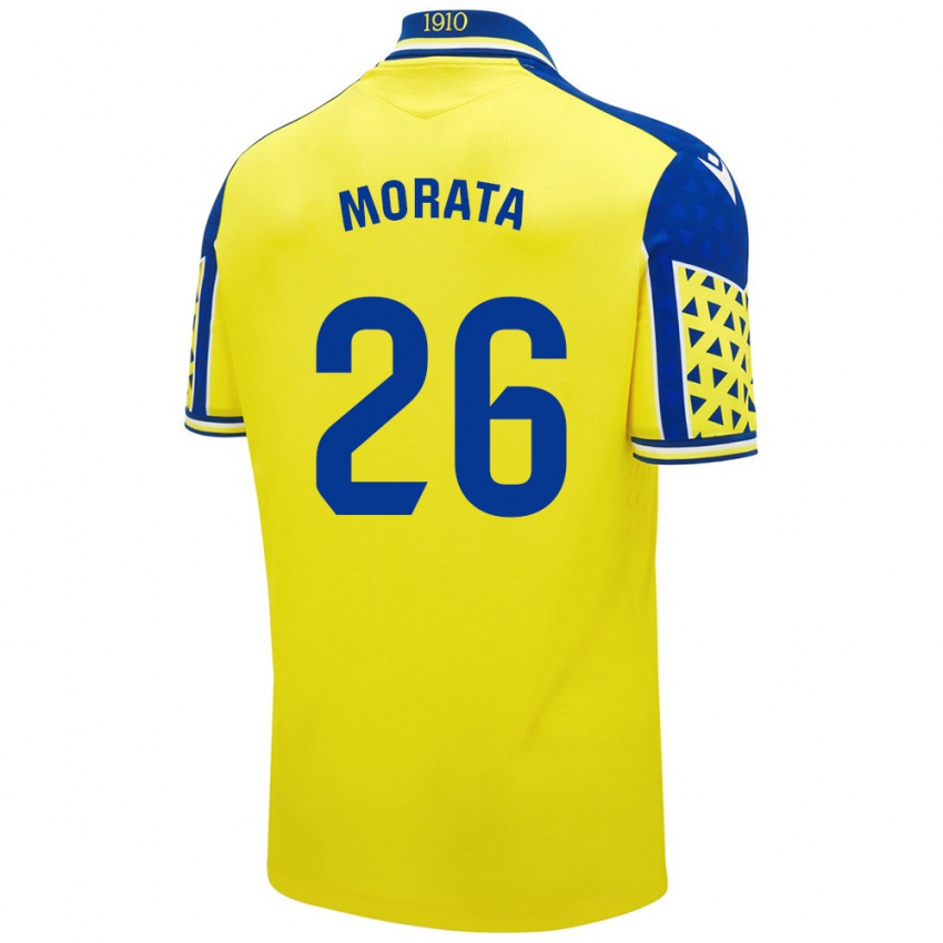 ילדים Álex Morata #26 צהוב כחול ג'רזי ביתית 2024/25 חולצה קצרה