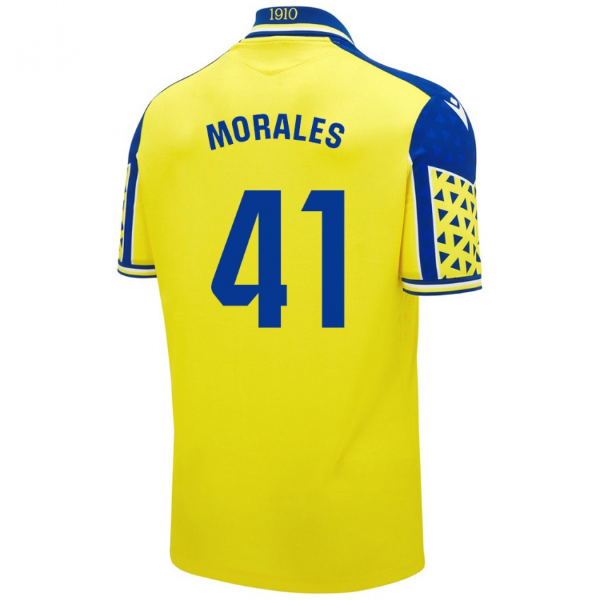 ילדים Luis Morales #41 צהוב כחול ג'רזי ביתית 2024/25 חולצה קצרה