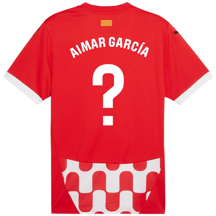 ילדים Aimar García #0 אדום לבן ג'רזי ביתית 2024/25 חולצה קצרה