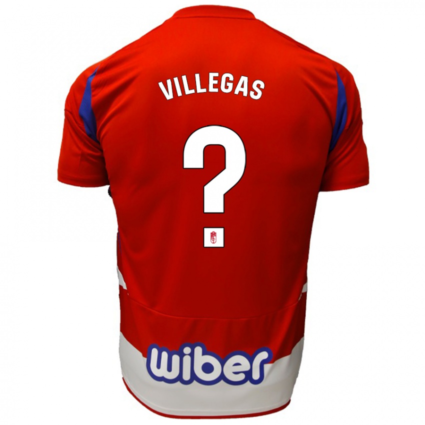 ילדים Sergio Villegas #0 אדום לבן כחול ג'רזי ביתית 2024/25 חולצה קצרה