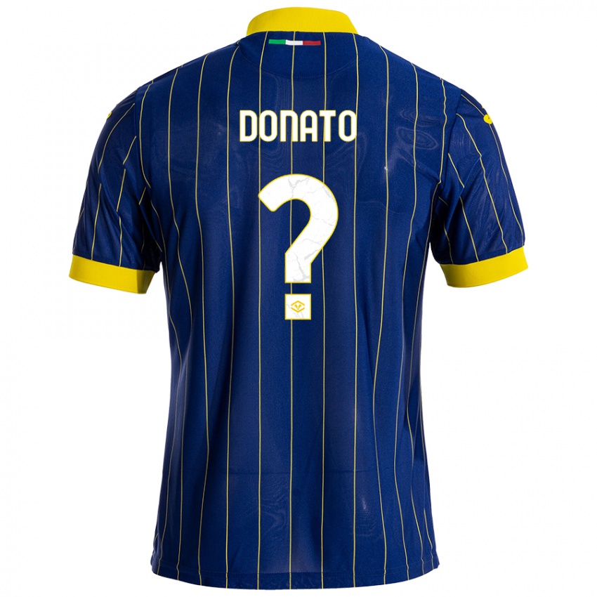 ילדים Domenico Donato #0 כחול צהוב ג'רזי ביתית 2024/25 חולצה קצרה