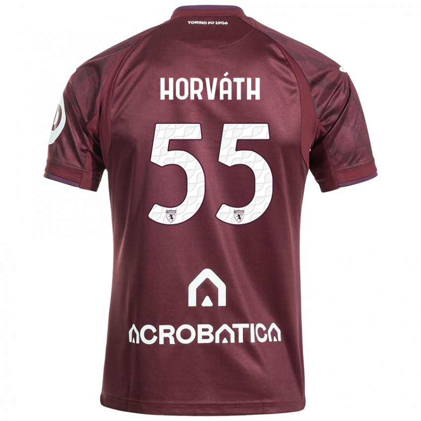 ילדים Krisztofer Horváth #55 לבן שחור ג'רזי ביתית 2024/25 חולצה קצרה