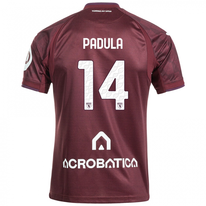 ילדים Cristian Padula #14 לבן שחור ג'רזי ביתית 2024/25 חולצה קצרה