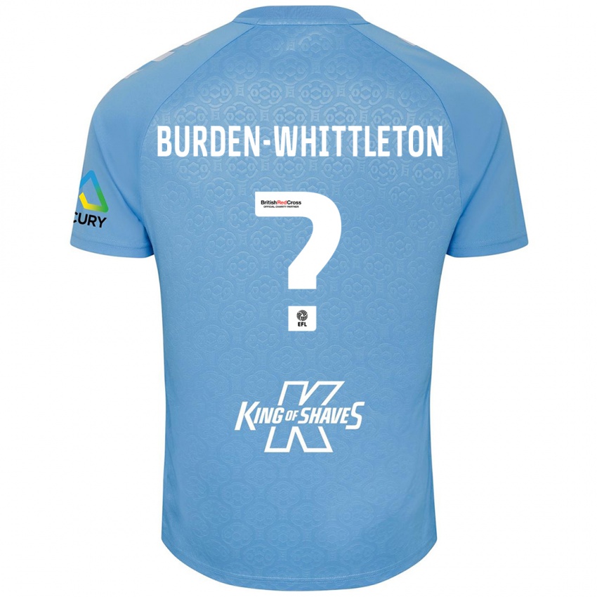 ילדים Charlie Burden-Whittleton #0 כחול לבן ג'רזי ביתית 2024/25 חולצה קצרה