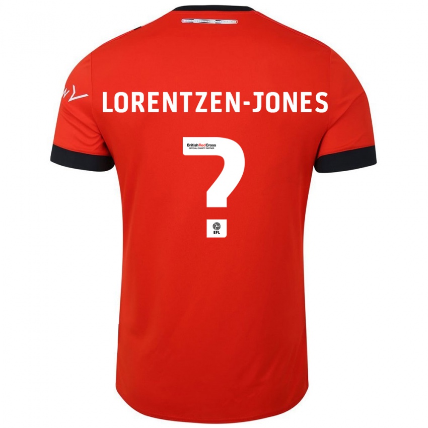 ילדים Jack Lorentzen-Jones #0 כתום שחור ג'רזי ביתית 2024/25 חולצה קצרה