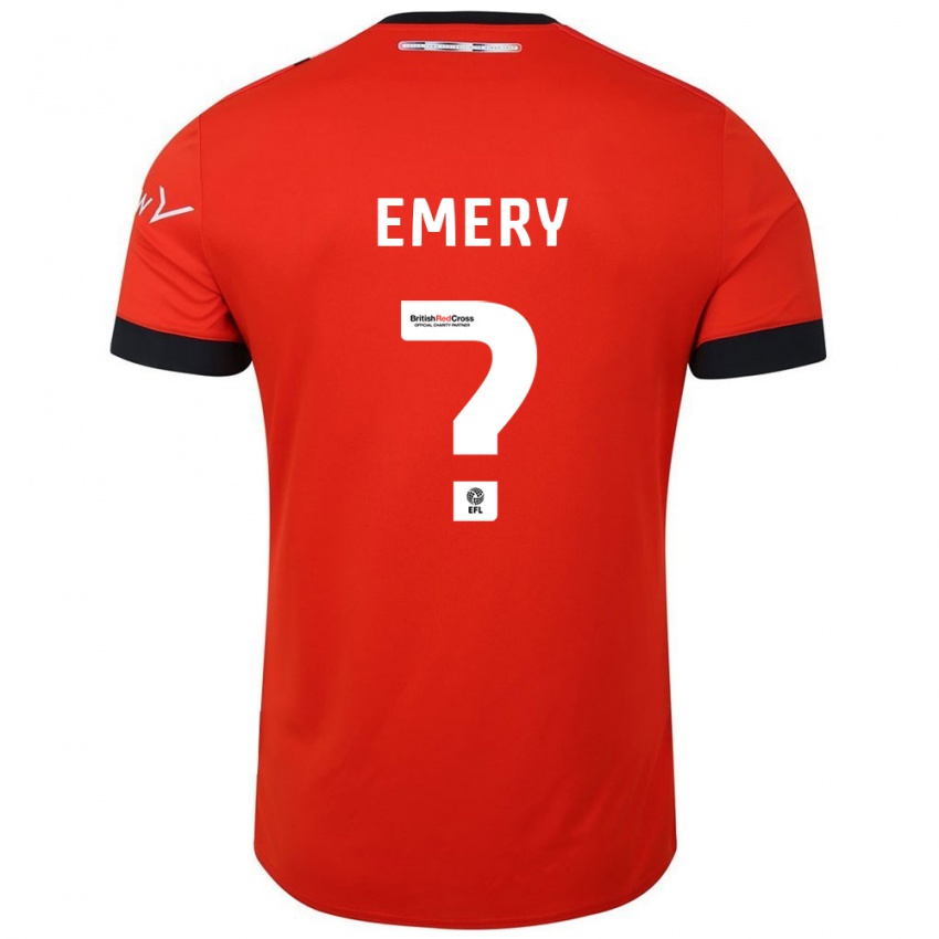 ילדים Charlie Emery #0 כתום שחור ג'רזי ביתית 2024/25 חולצה קצרה