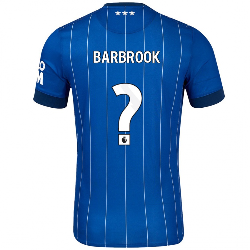 ילדים Harry Barbrook #0 כָּחוֹל כֵּהֶה ג'רזי ביתית 2024/25 חולצה קצרה