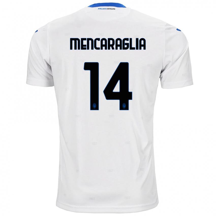 ילדים Filippo Mencaraglia #14 לָבָן הרחק ג'רזי 2024/25 חולצה קצרה