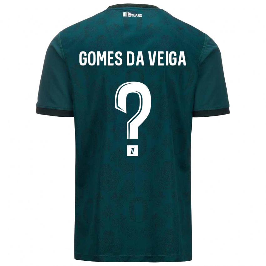 ילדים Melvin Gomes Da Veiga #0 ירוק כהה הרחק ג'רזי 2024/25 חולצה קצרה