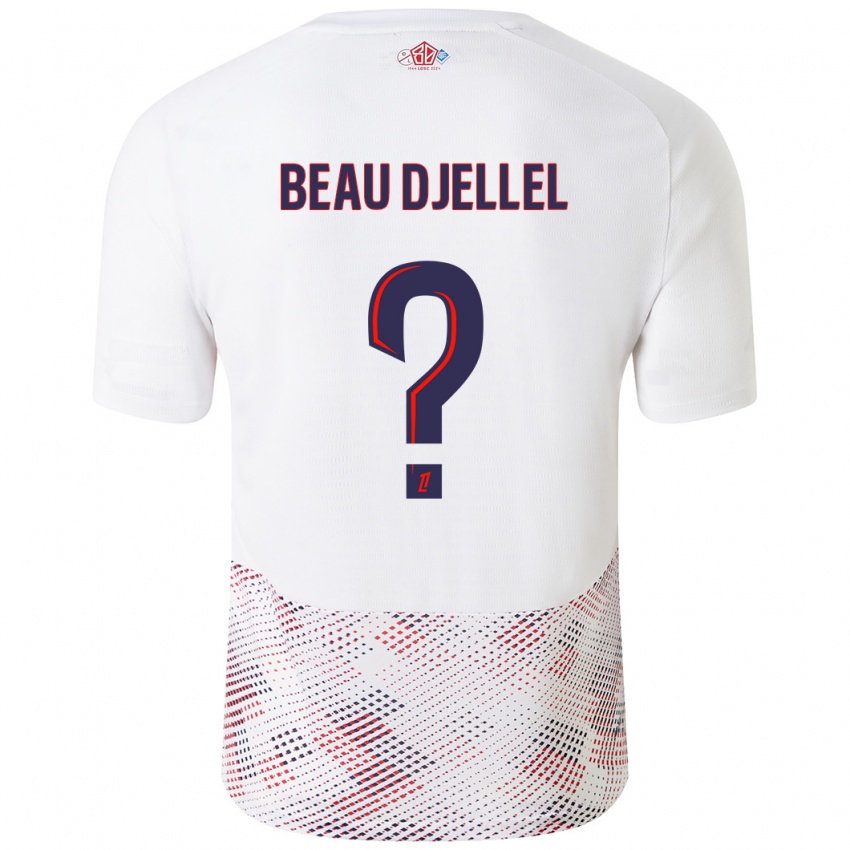 ילדים Yanis Beau Djellel #0 כחול רויאל לבן הרחק ג'רזי 2024/25 חולצה קצרה