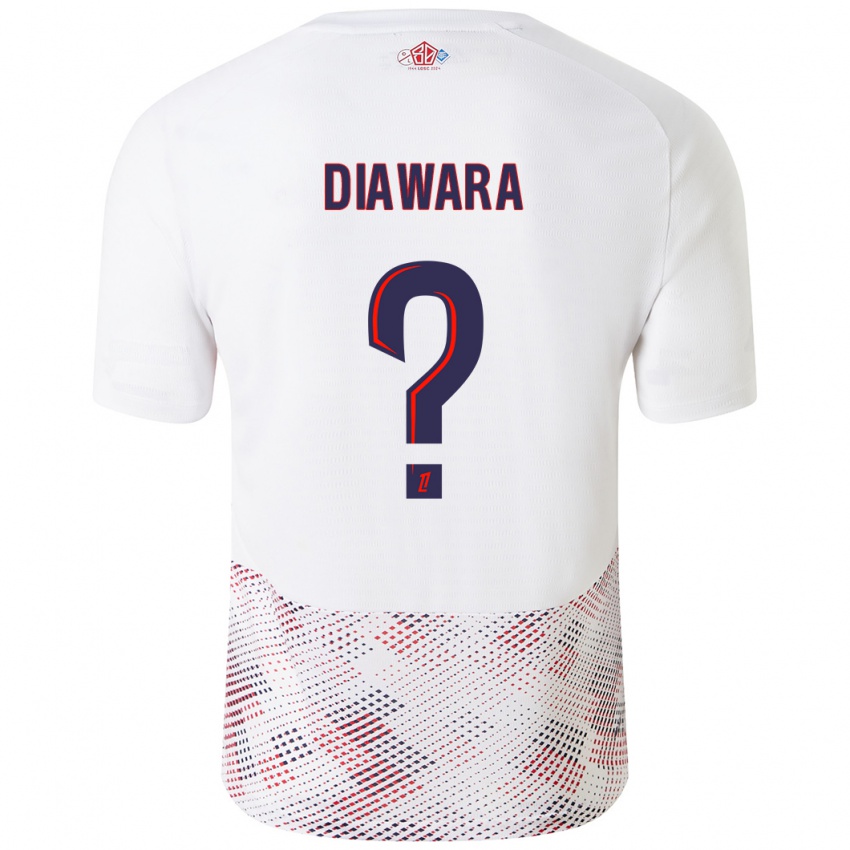 ילדים Bakari Diawara #0 כחול רויאל לבן הרחק ג'רזי 2024/25 חולצה קצרה