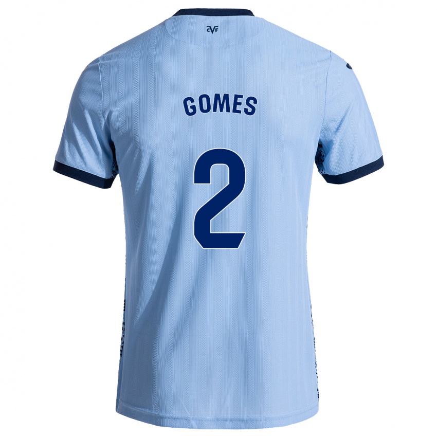 ילדים Vique Gomes #2 שמיים כחולים הרחק ג'רזי 2024/25 חולצה קצרה