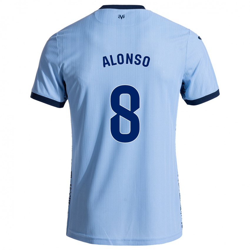 ילדים Rodri Alonso #8 שמיים כחולים הרחק ג'רזי 2024/25 חולצה קצרה