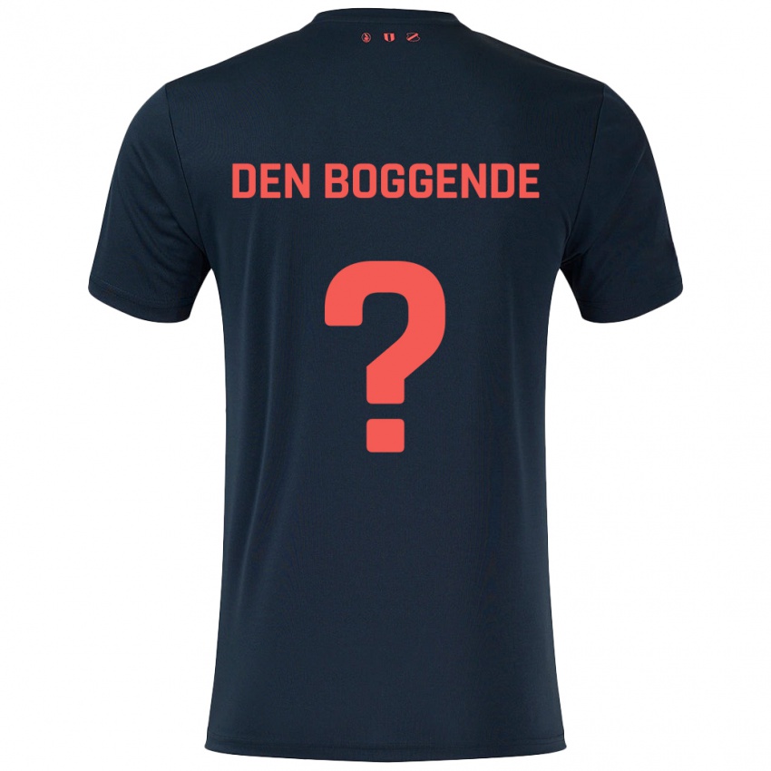 ילדים Tijn Den Boggende #0 שחור אדום הרחק ג'רזי 2024/25 חולצה קצרה