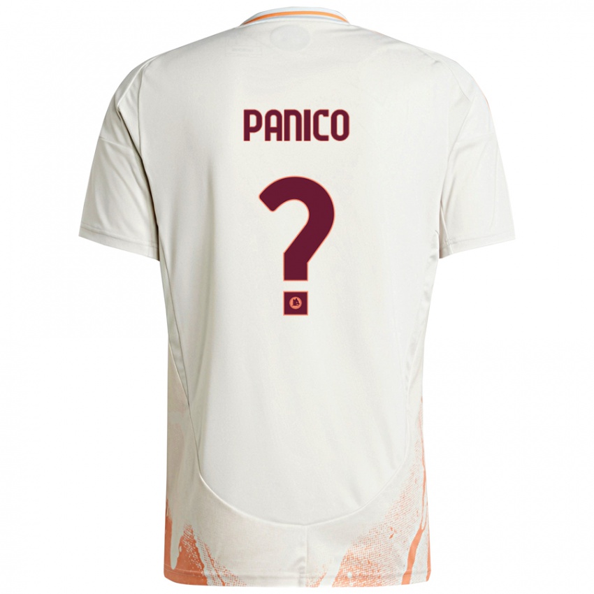 ילדים Francesco Panico #0 קרם לבן כתום הרחק ג'רזי 2024/25 חולצה קצרה