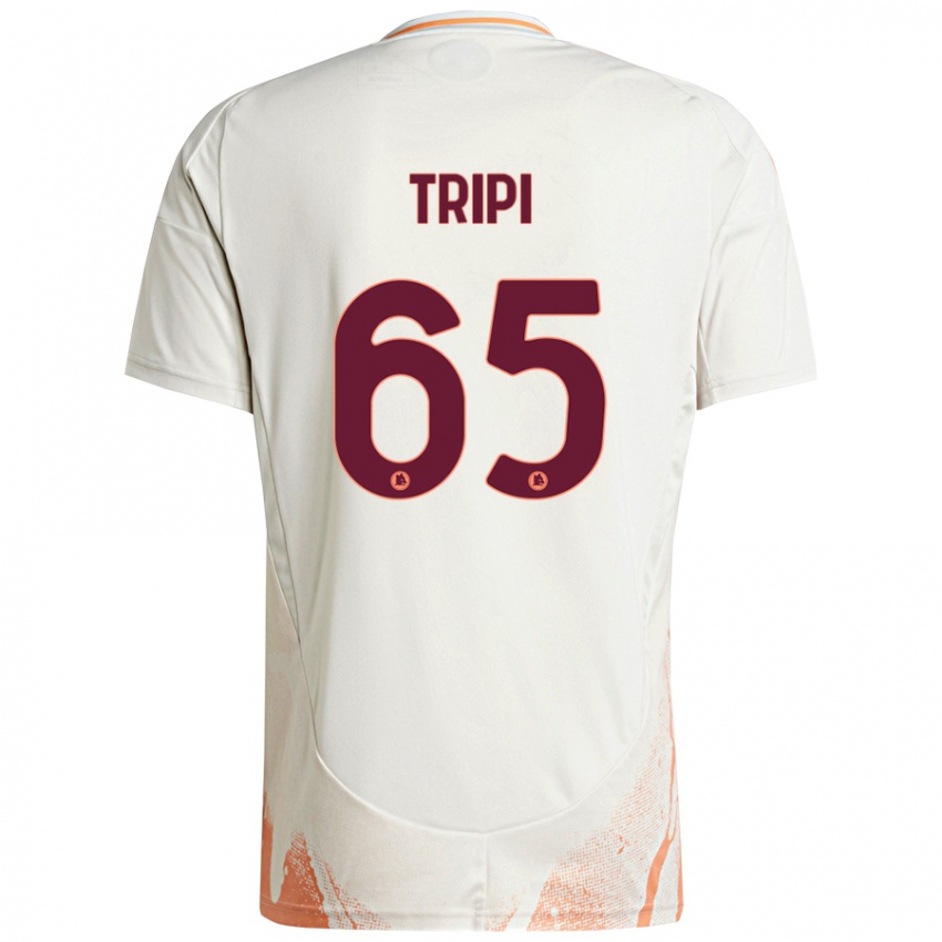 ילדים Filippo Tripi #65 קרם לבן כתום הרחק ג'רזי 2024/25 חולצה קצרה