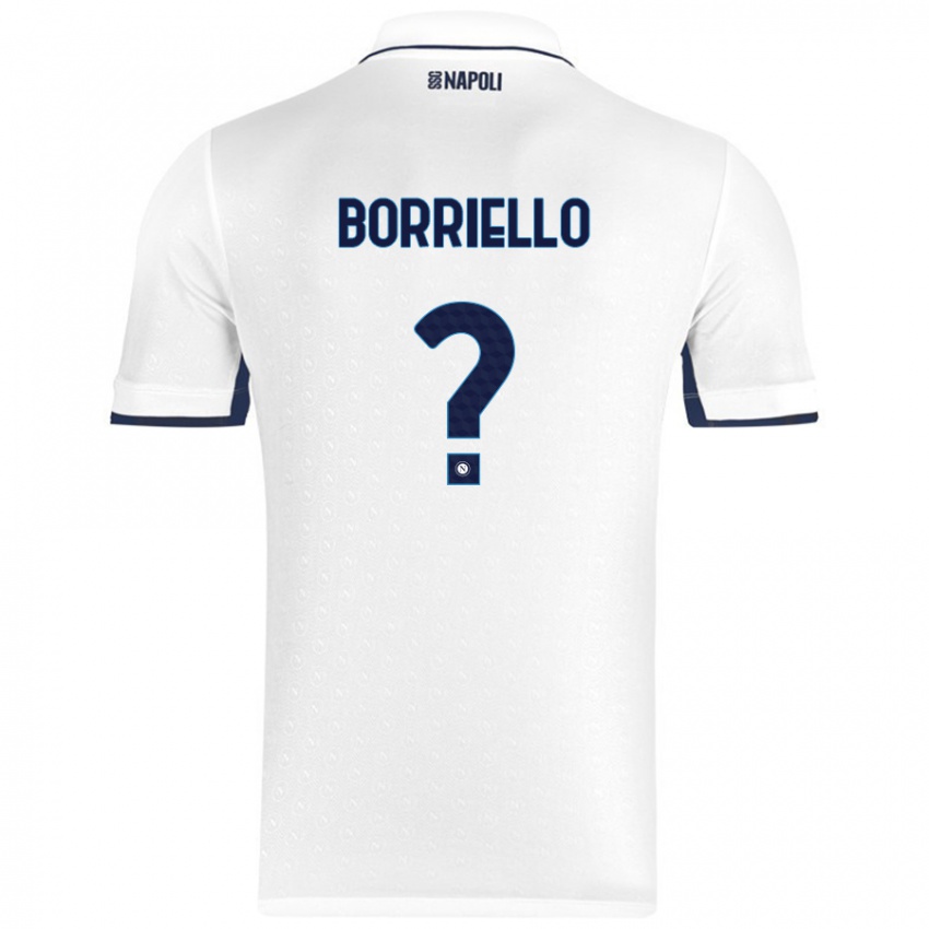 ילדים Salvatore Borriello #0 כחול רויאל לבן הרחק ג'רזי 2024/25 חולצה קצרה