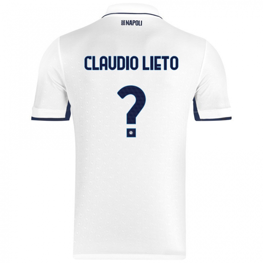 ילדים Claudio Lieto #0 כחול רויאל לבן הרחק ג'רזי 2024/25 חולצה קצרה