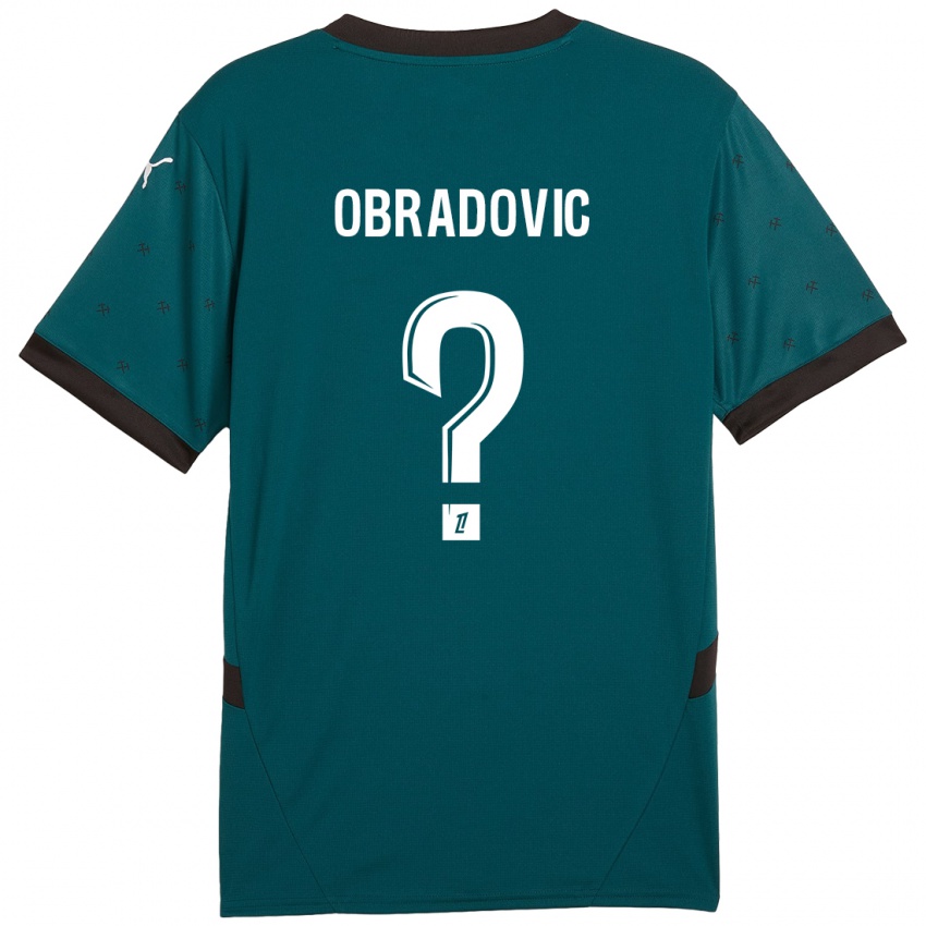 ילדים Ognjen Obradovic #0 ירוק כהה הרחק ג'רזי 2024/25 חולצה קצרה