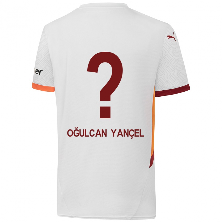 ילדים Necati Oğulcan Yançel #0 לבן צהוב אדום הרחק ג'רזי 2024/25 חולצה קצרה