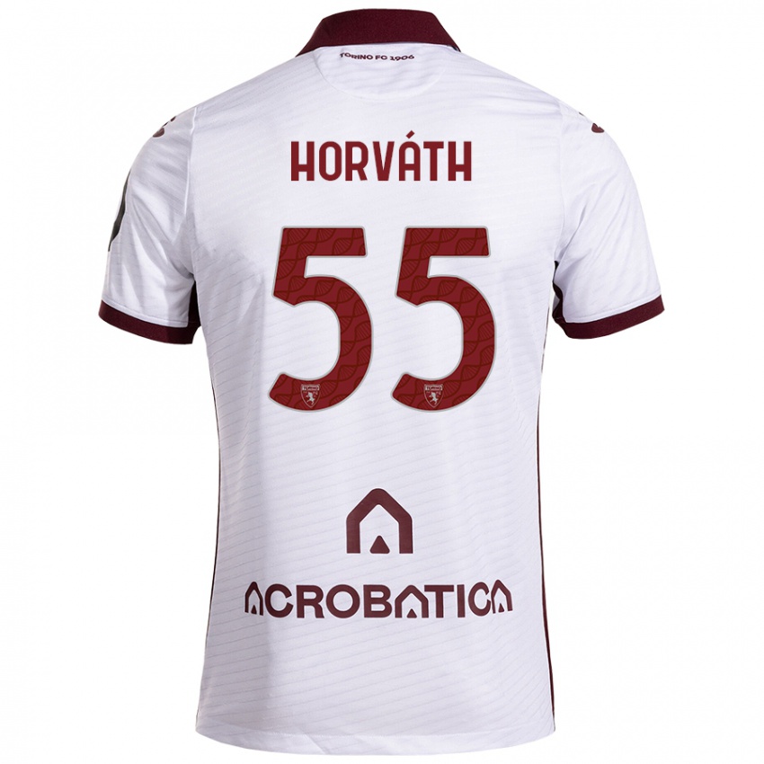 ילדים Krisztofer Horváth #55 חום לבן הרחק ג'רזי 2024/25 חולצה קצרה