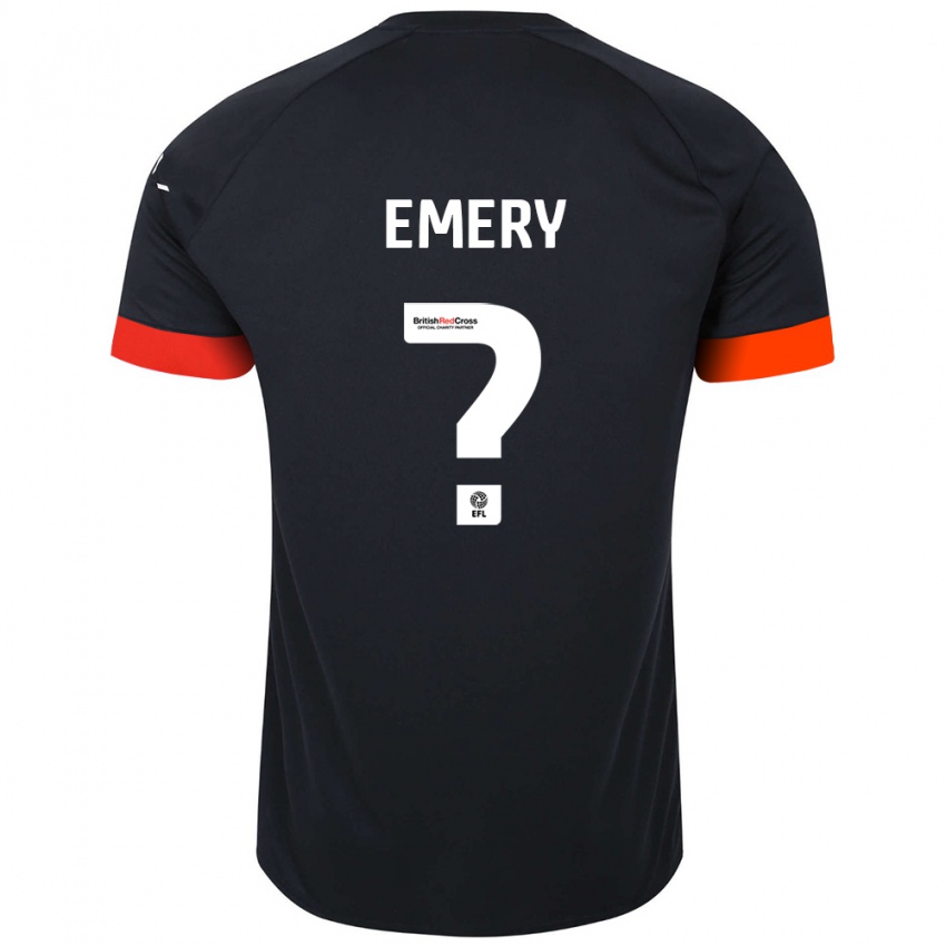 ילדים Charlie Emery #0 כתום שחור הרחק ג'רזי 2024/25 חולצה קצרה