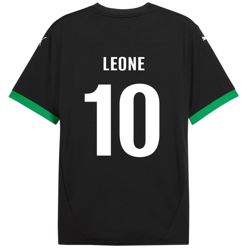 גברים Kevin Leone #10 שחור ירוק כהה ג'רזי ביתית 2024/25 חולצה קצרה