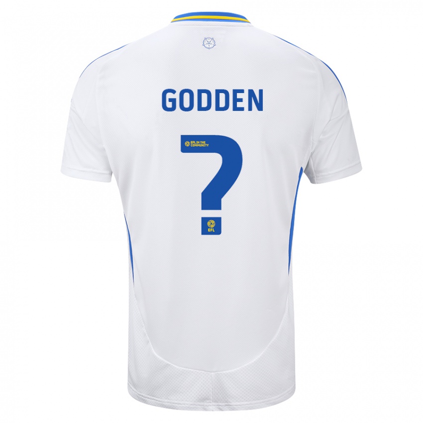 גברים Scott Godden #0 לבן כחול ג'רזי ביתית 2024/25 חולצה קצרה