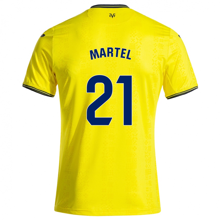 גברים Kevin Martel #21 צהוב שחור ג'רזי ביתית 2024/25 חולצה קצרה